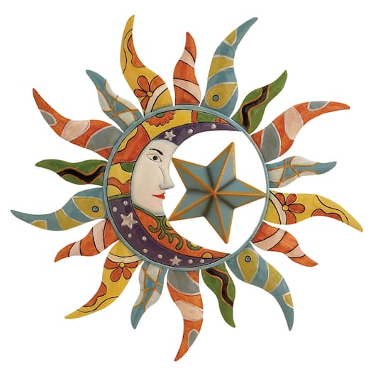 Multicolor Metal Celestial Wall Accent